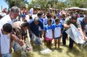 Peixamentos contribuem para desenvolvimento da Lagoa dos Tambaquis, em Sergipe